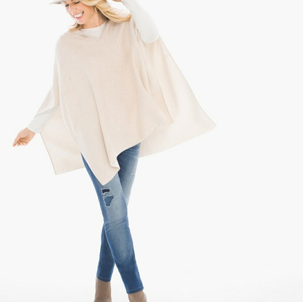 NWT Cashmere Cotton Poncho